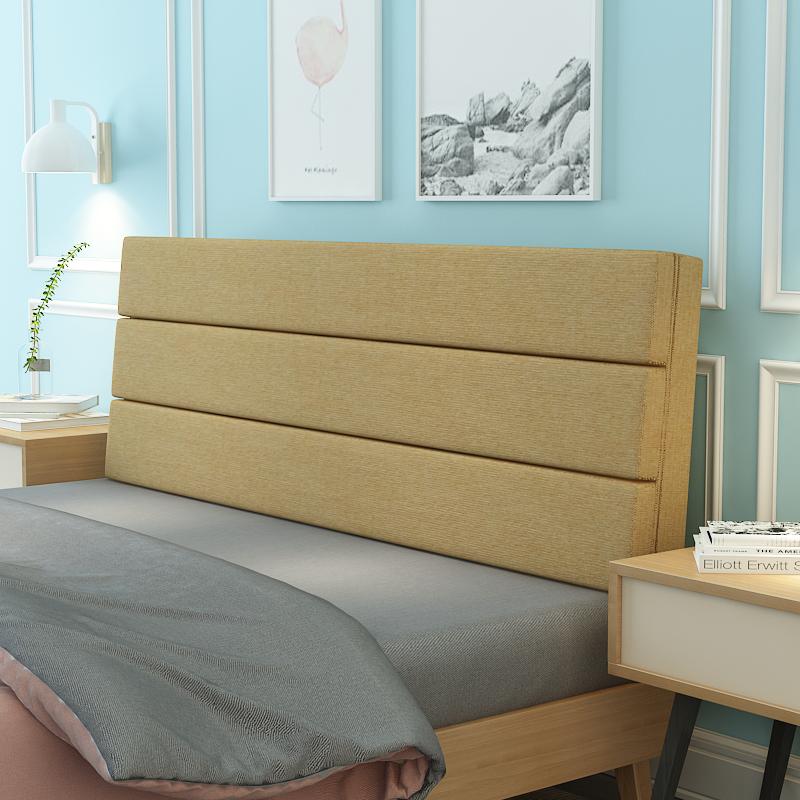 Современный однотонный мягкий чехол для изголовья кровати, подушка из губки с высоким отскоком, съемная моющаяся подушка для талии, чехол для изголовья кровати