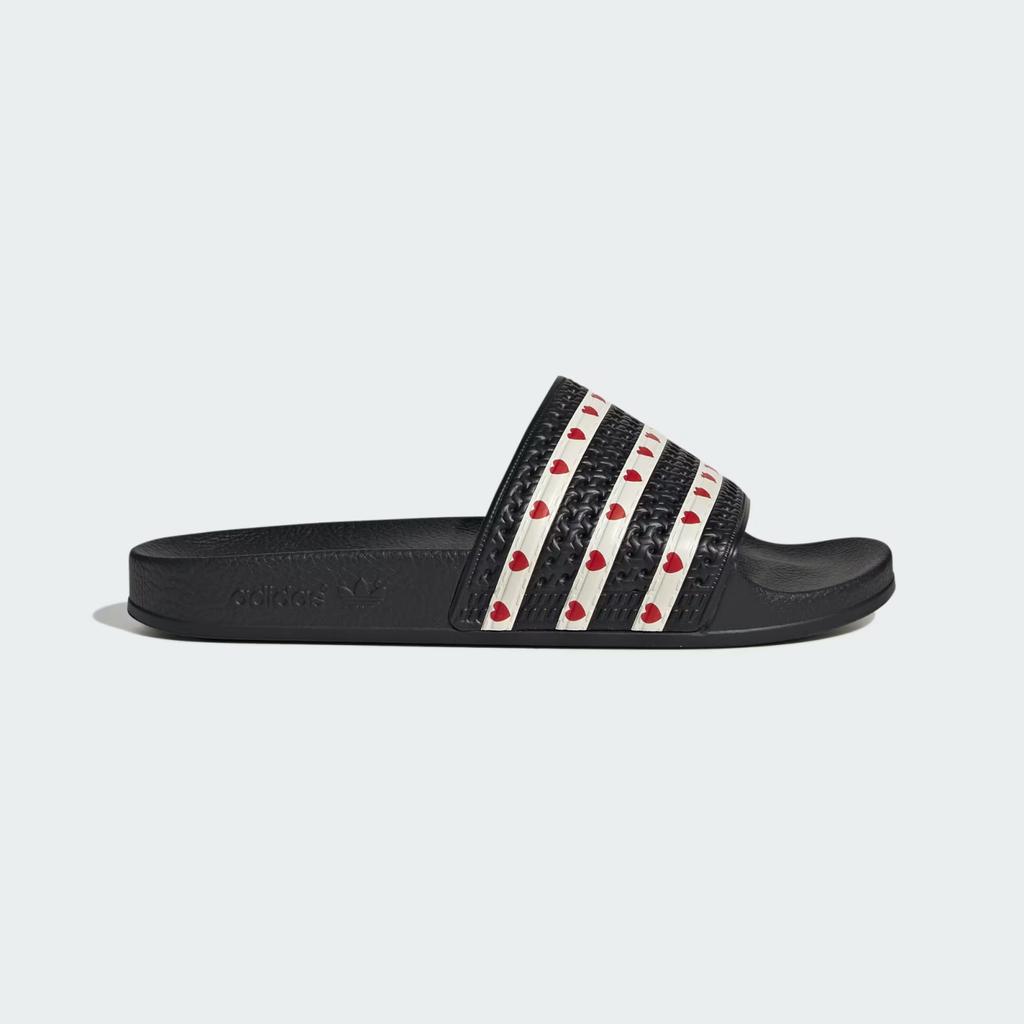 KH9952 adidas Шлепанцы Adilette Черный Основной Белый Wonder Алый Wonder (Женский)