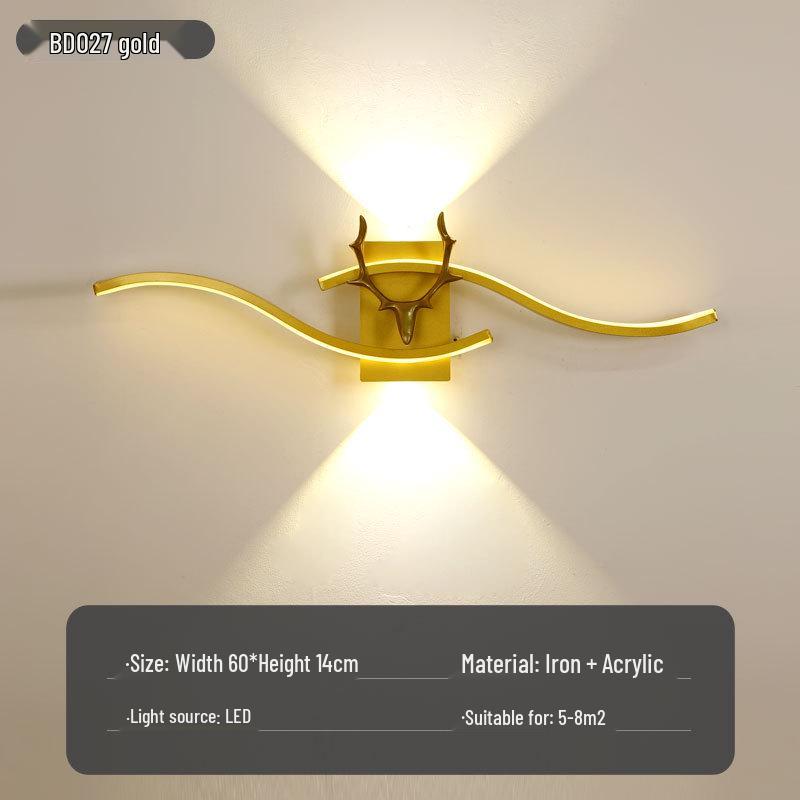 Modern Nordic LED Wall Lamp for Bedroom and Living Spaces