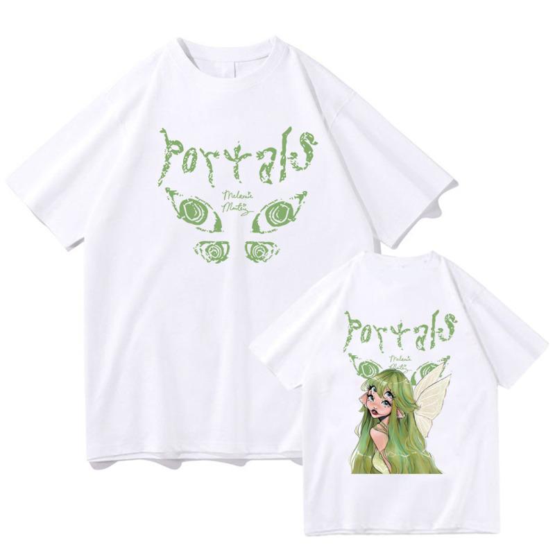 Футболка Melanie Martinez Portals Tour 2023 с круглым вырезом, музыкальная футболка с короткими рукавами, летняя футболка с короткими рукавами, уличная одежда, Harajuku