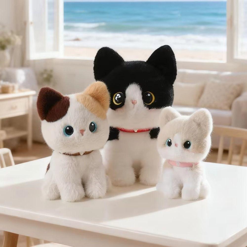 Sitting Pose Pet Cat Doll Stuffed Animals Stuffed Cat Boys Girls Kitten Plush Toys Desktop Decor