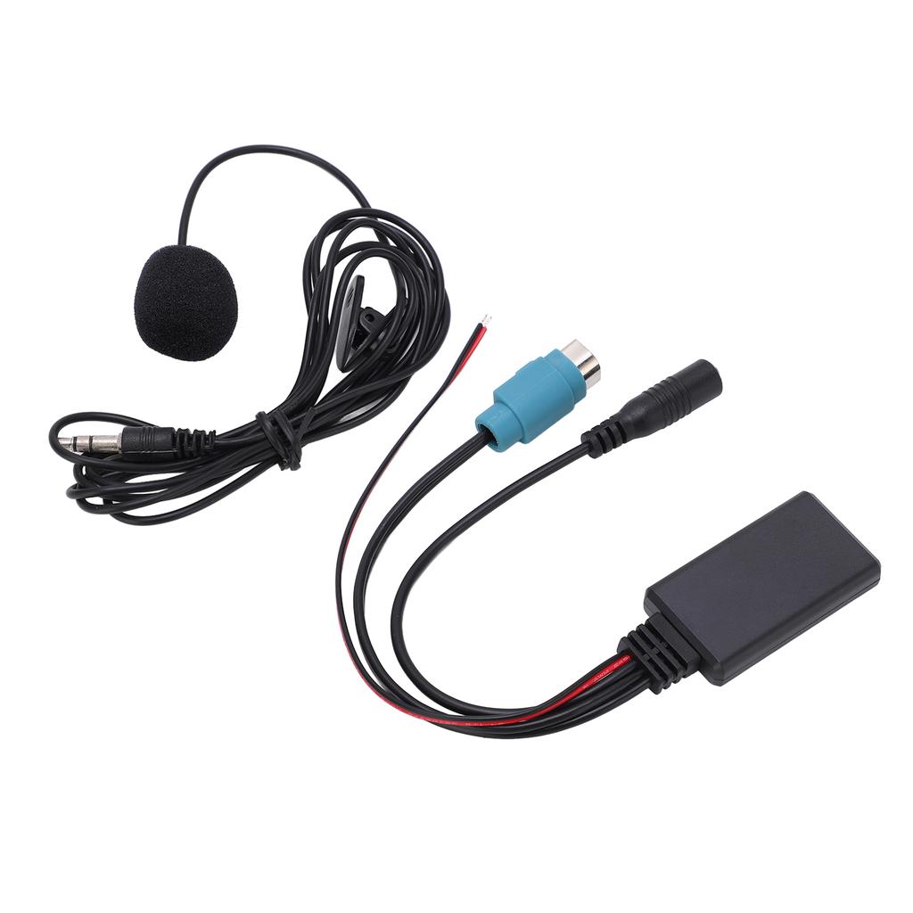 Bluetooth AUX IN Кабель-адаптер Стерео Полная скорость со Съемным Микрофоном Замена для Alpine 2009‑вверх