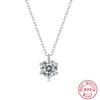 Ожерелье из серебра 1 карат S925 с инкрустацией муассанитом, простая подвеска с шестью когтями, цепочка на ключицу Источник