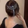 Vintage Ladies Butterfly Chain Tassel Hair Clips Korean Twist Clip Crab Women Hair Accessories Headwear