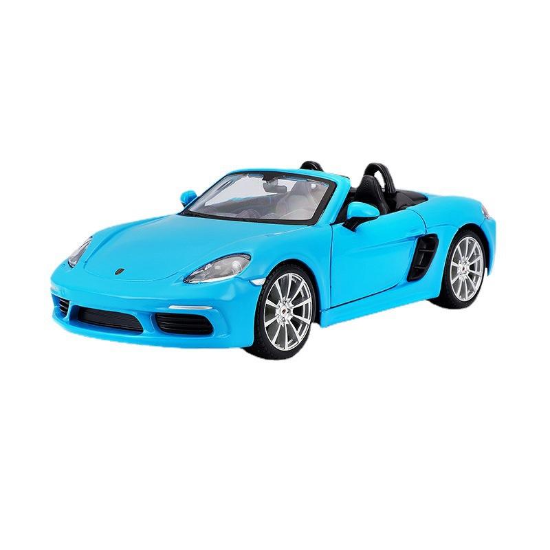 1:24 Porsche 718 Кабриолет Спортивный Автомобиль Модель Легкосплавного Автомобиля Металлическая Модель Автомобиля Украшения Коллекция Мальчик