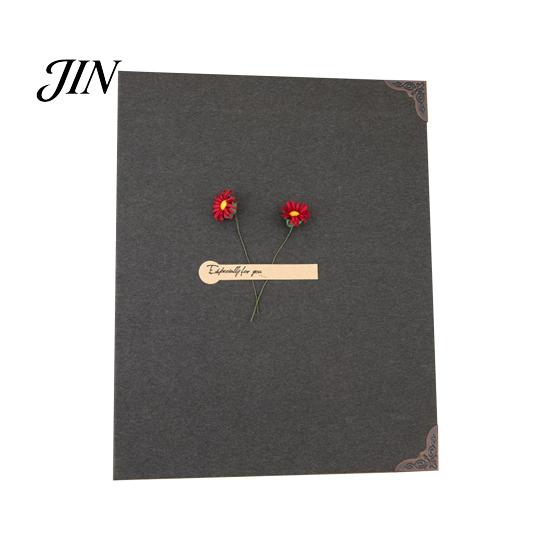 Retro Design Photo Album Sunflower DIY Scrapbook Album, Paste-In Memory Book with Thick Blank Pages, Creative Glue Craft Keepsake for Travel