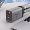 Многопортовое быстрое зарядное устройство 150 Вт с 1 портом USB-A + 2 портами USB-C PD - Компактный дорожный адаптер