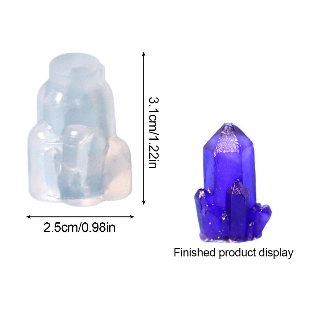 DIY Crystal Epoxy Resin Mold Crystal Cluster Irregular Stone Silicone Mold 3D Ornaments Handicraft Necklace Earrings Pendant Epoxy Resin Mold