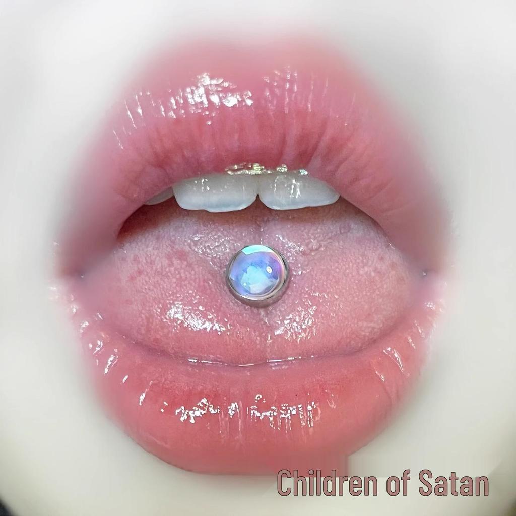 Милашка Горячая Девушка Титановая Сталь Кольцо для Языка Пирсинг Ювелирные Изделия с Внешним Спиральным Дизайном