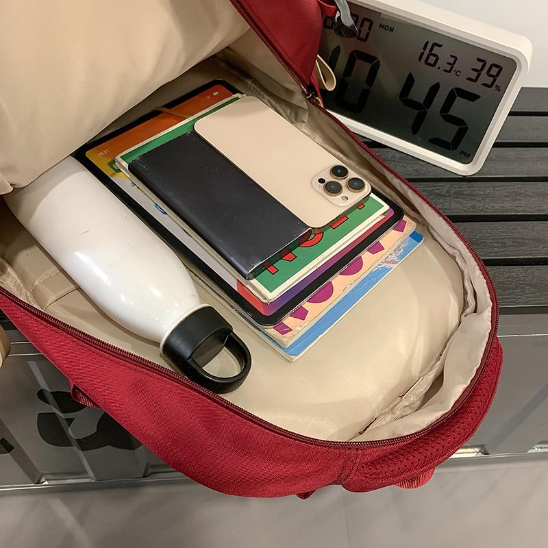 Junior High School Student Schoolbag Women's Large Capacity Lackup Air Cushion Backpack Men's Spine Protection Backpack