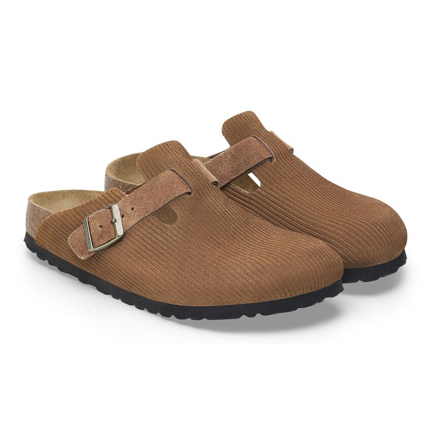 Birkenstock Бостонские рельефные вельветовые темно-чайные унисекс кроссовки 1028227