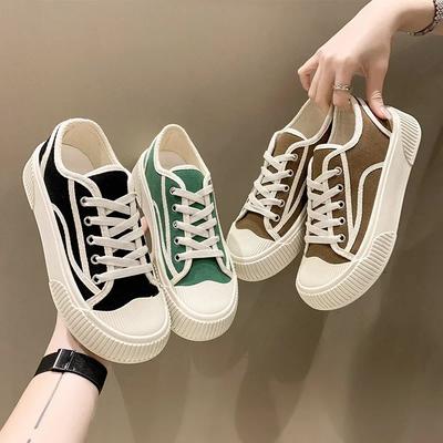 Дышащие спортивные туфли на платформе для ходьбы и бега, женские повседневные туфли, новые кроссовки из вулканизированной ткани для студентов