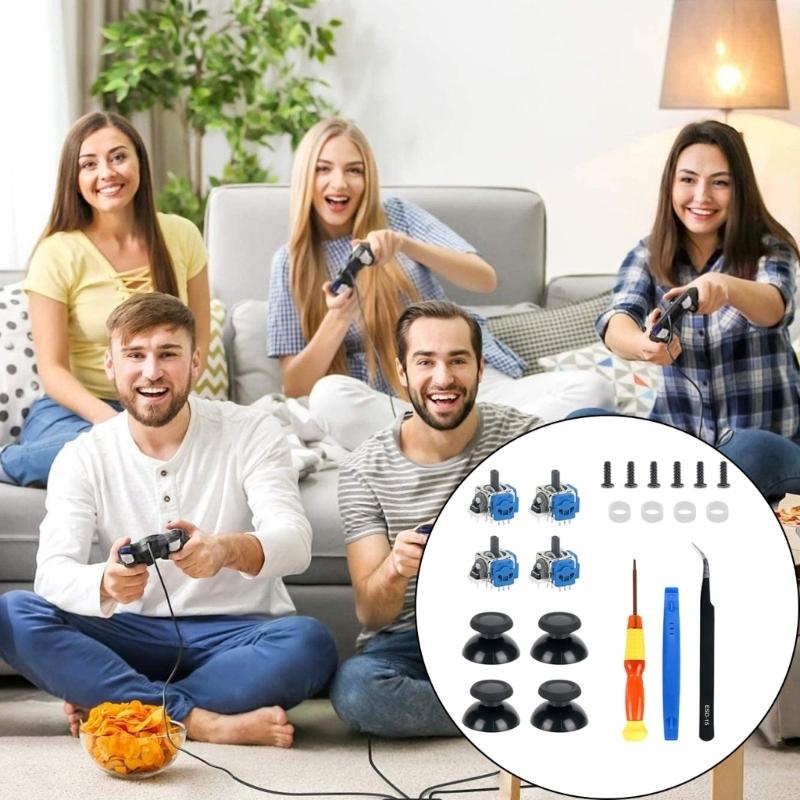 Magnetic Sensors Joysticks Upgraded Kit Includes Thumbsticks And Essential Tools For Drift Less Controller Maintenance