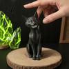 Статуэтка Фантастического Существа 3D Печать Фигурка Черной Кошки Готический Стиль Злобное Настольное Украшение Подарок для Влюбленных Темная Сидящая Хэллоуин Домашний Настольный Декор