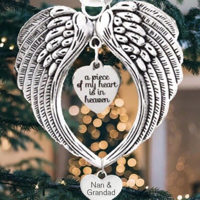 Кусочек Элегантности Мое Сердце На Небесах Крыло Ангела Рождественский Подарок Украшение