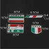 Aluminum Alloy Shield Styling Italian National Flag Emblem Decals Car Doors Decor Italy Flags Stickers