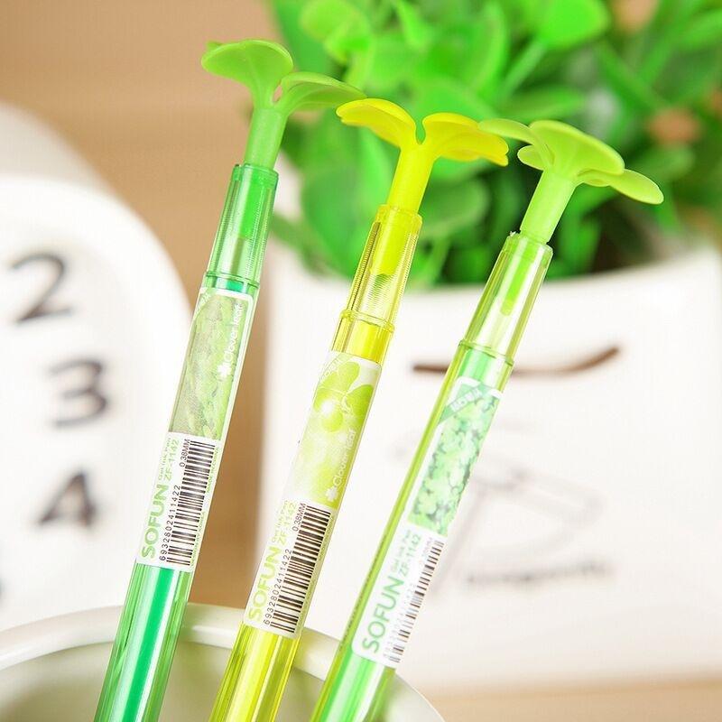 4 шт. 0,38 мм синие чернила Lucky Grass гелевая ручка креативный стиль нейтральная ручка