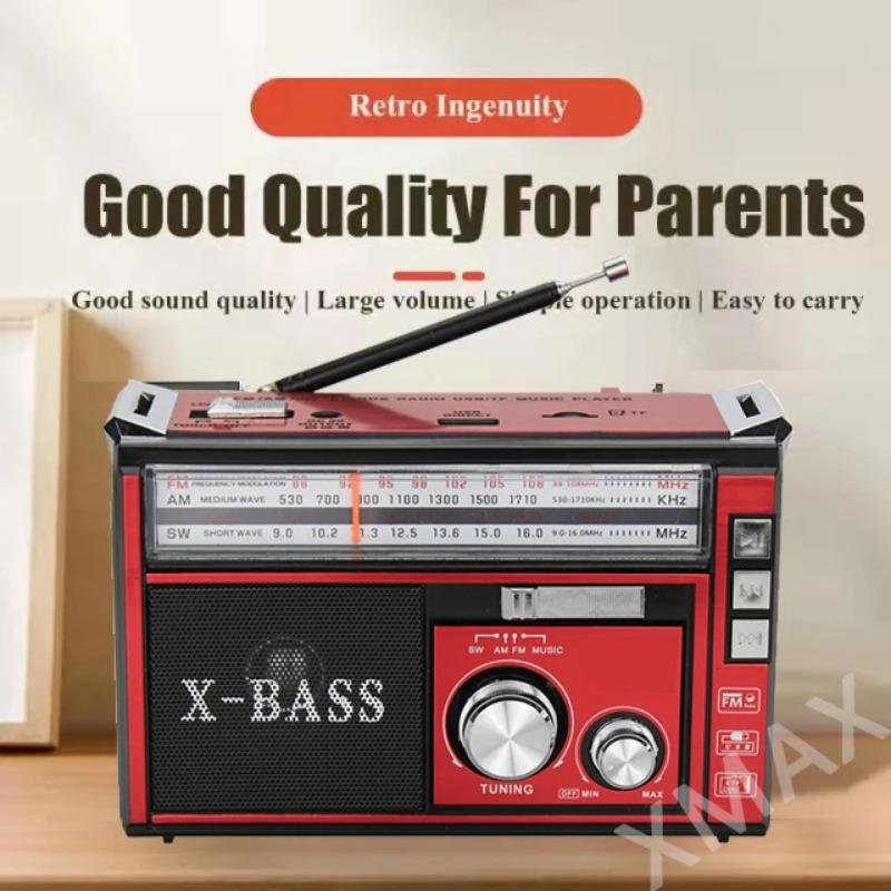 Полупроводниковый радиоприемник в подарок пожилым людям, трехдиапазонный радиоприемник в стиле ретро, портативная карта, Bluetooth-динамик, FM-указатель