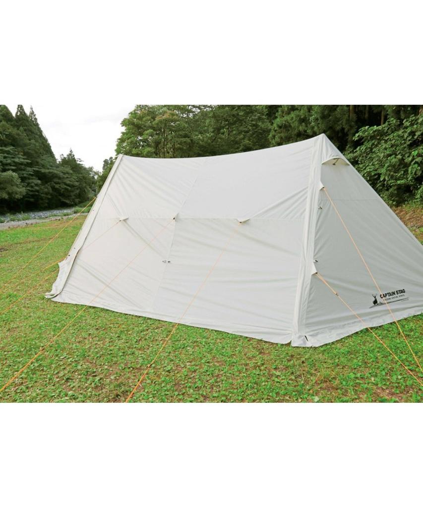 CAPTAIN STAG Палатка брезентовая Camp Base для 4-5 человек 680 x 380 x обработка H220 В комплект входит сумка для переноски CS Classics [Размер см] УФ/ПУ UA-39