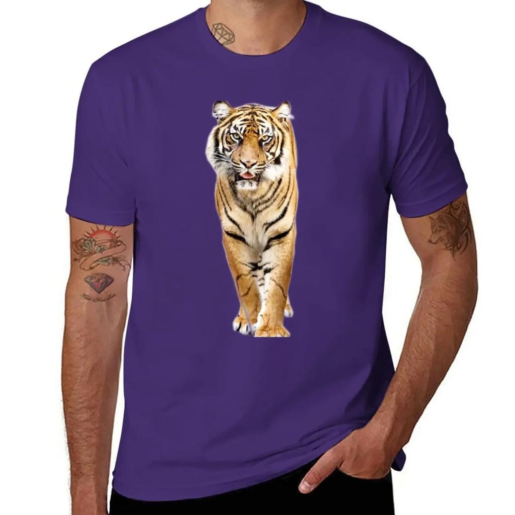 Tiger T-Shirt oversized customs animal prinfor boys mens workout shirts