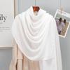Plain Solid Cotton Scarf for Women Winter Warm Tassel Linen Pashmina Scarves Hijab Lady Foulard Shawls Wraps Female Bandana New