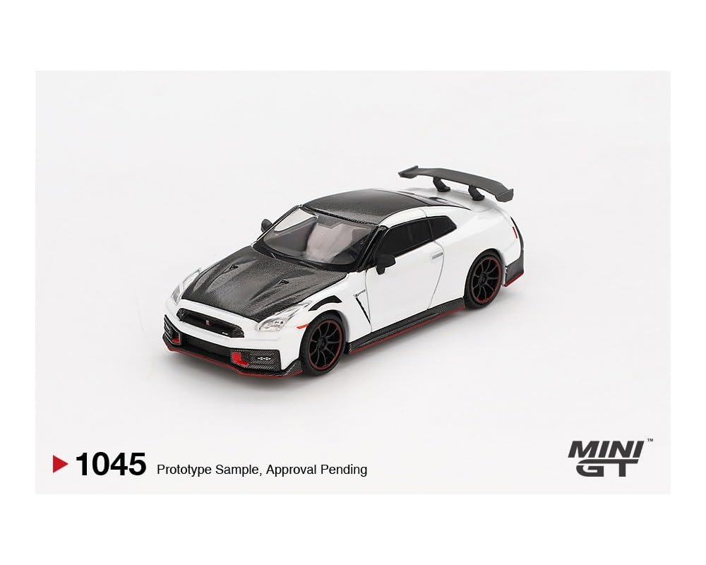 Sunrich MINI GT Nissan Nismo 2024 Brilliant White Pearl Готовая модель 1/64 GT-R (Левый руль) MGT01045-BL