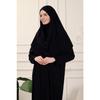 Черное цельное, простое в использовании молитвенное платье с платком