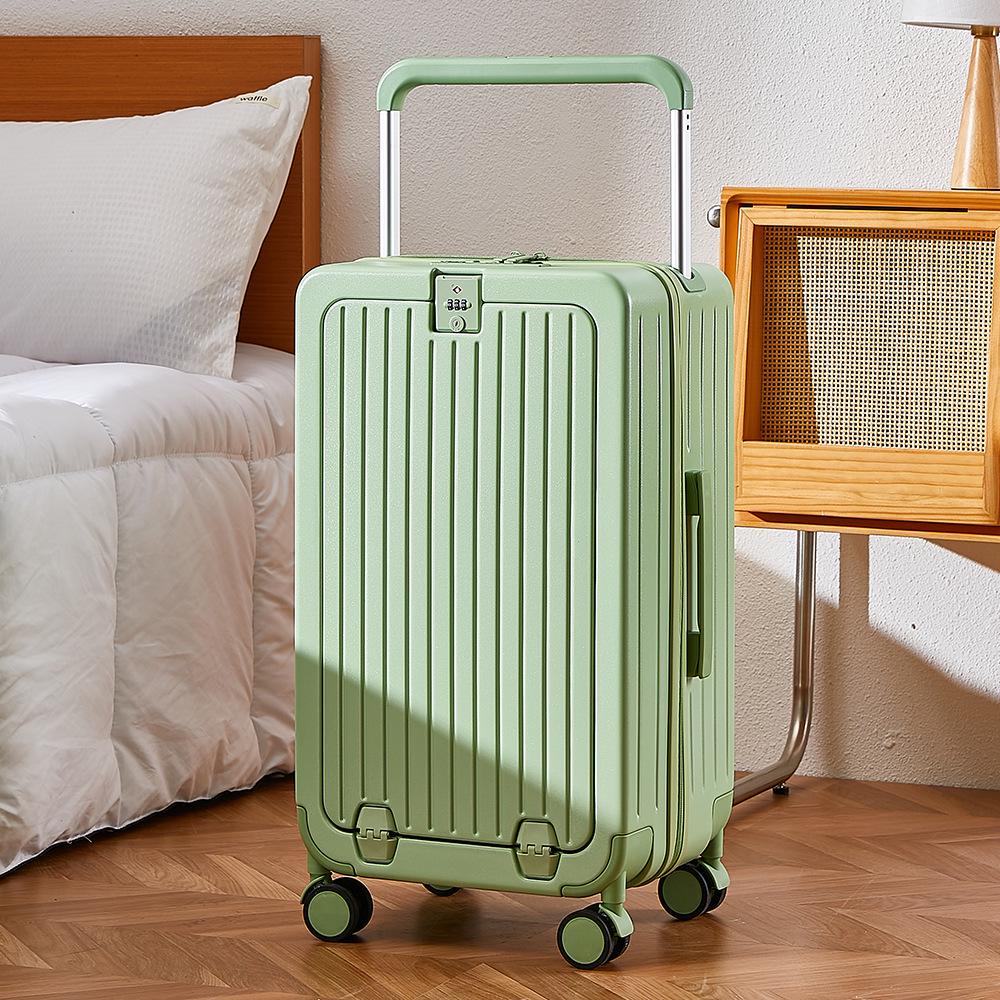 Бесплатная доставка: 20-дюймовые и 24-дюймовые многофункциональные чемоданы на колесах с передним открыванием и широкими ручками