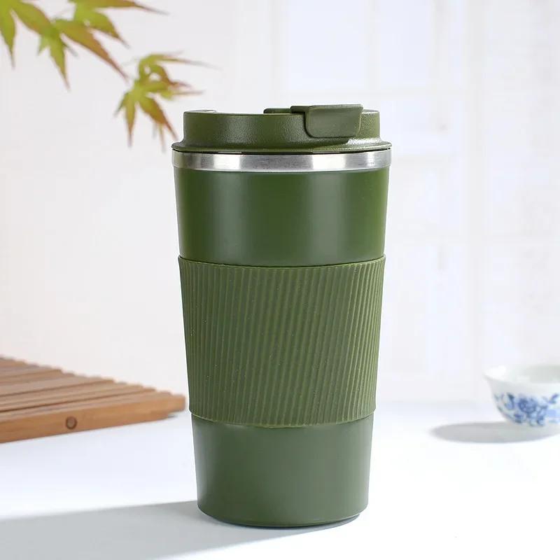 380 мл 510 мл Кружка-термос из нержавеющей стали для кофе Garrafa Termico Caneca Termica Cafe Copo Нескользящая Дорожная Автомобильная Изолированная Бутылка