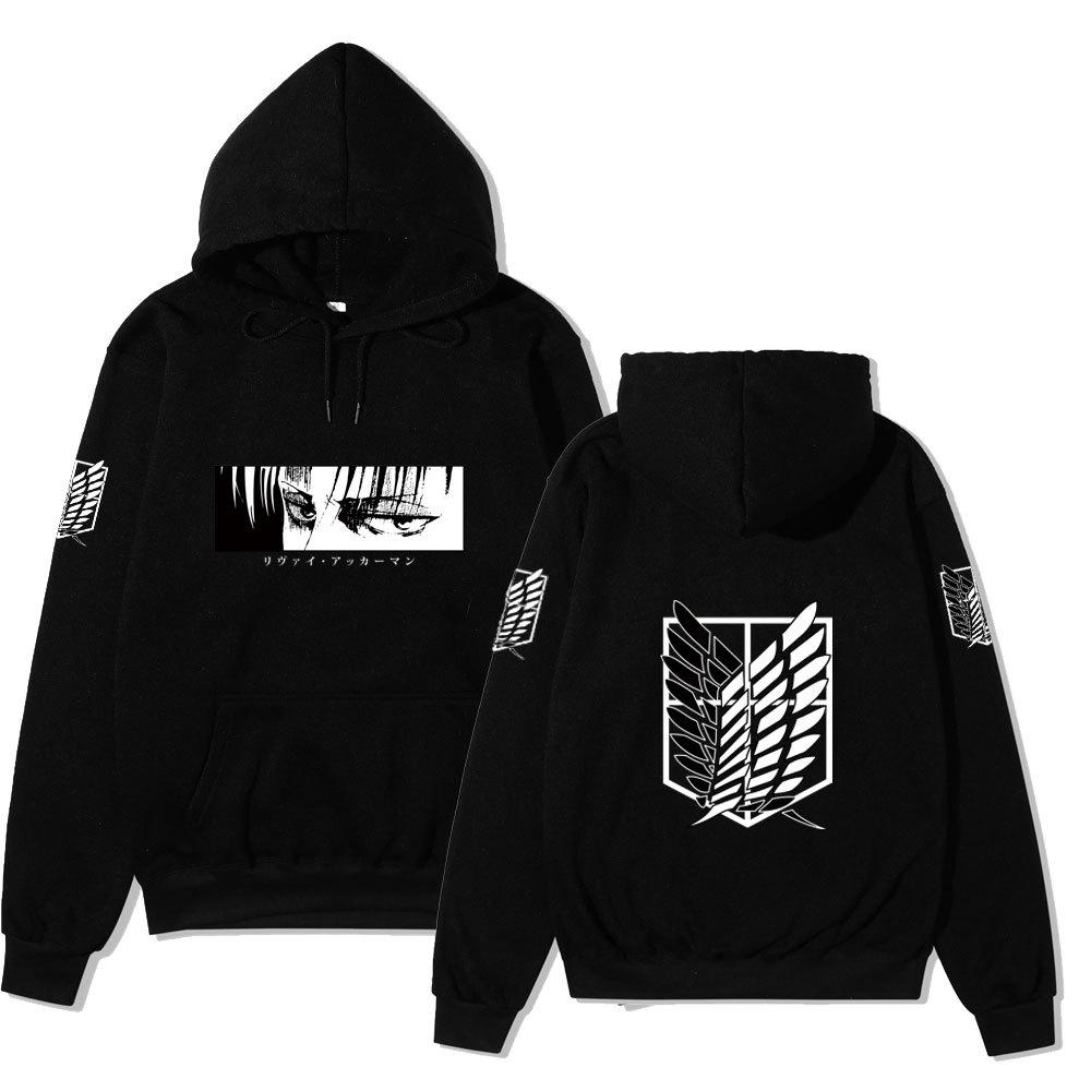 Japanese anime Attack on Titan hooded sweatshirt men's hoodie jacket fashionable casual loose hoodie Y2K hip-hop streetwear