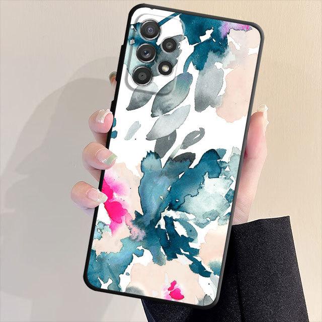 Красивый чехол для телефона с цветком кактуса и цветочным листом для Samsung Galaxy A72 A71 A31 A51 A33 A22 A13 A21s A23 A52 A53 A32