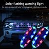 Solar Car Alarm Light Flashing Lights For Vehicles LED Flashing Light Automotive Warning Lights Adhesive Solar Car Night Light
