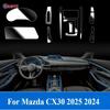 Для Mazda CX30 2025 2024 Аксессуары для интерьера пленка прозрачная ТПУ Панель переключения передач GPS Центральная консоль Защита от царапин PPF