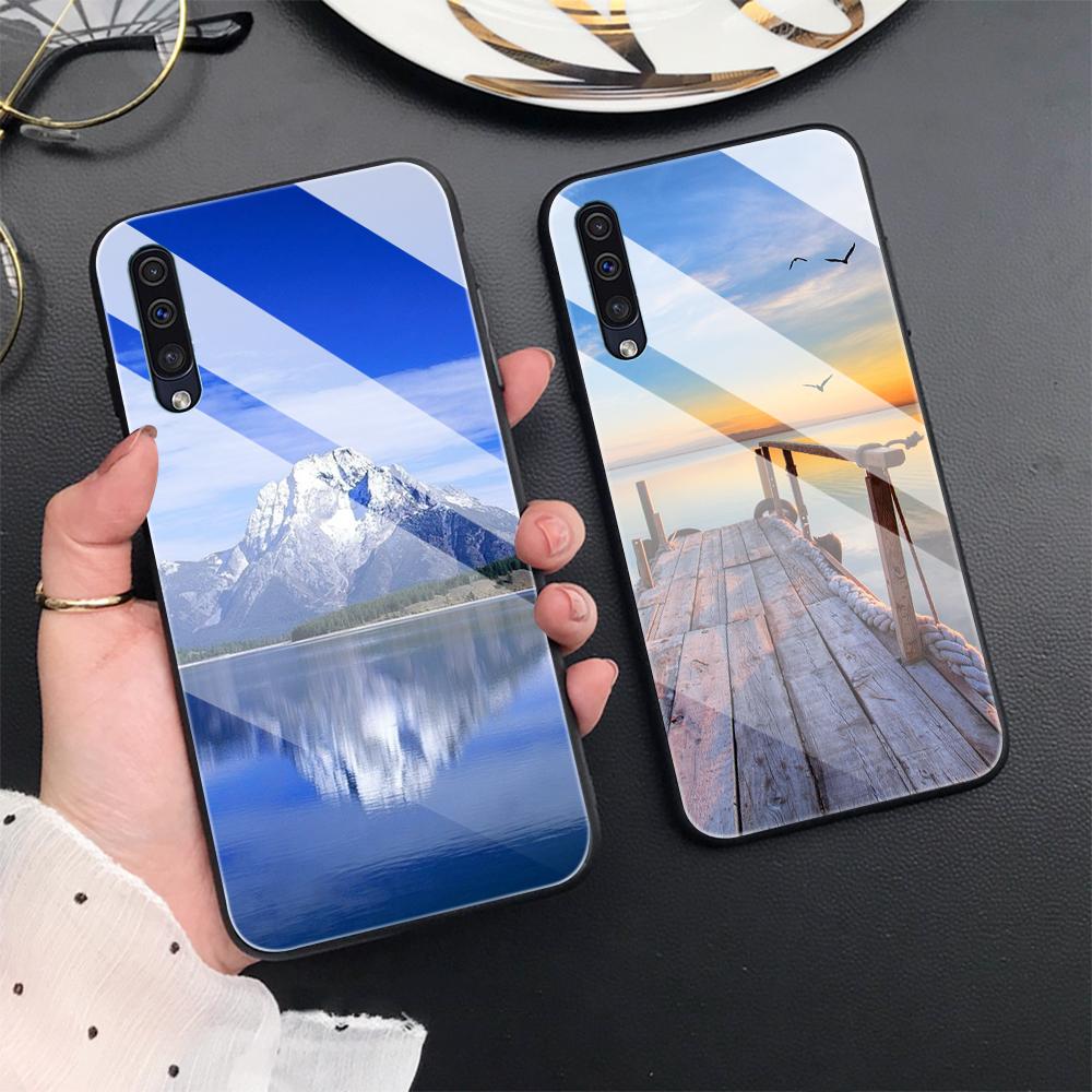 Чехол с морским пейзажем для Samsung Galaxy A52 A70 A71 A73 A53 A13 5g A03 A72 A22 A21s A03 Core A42, крышка из закаленного стекла