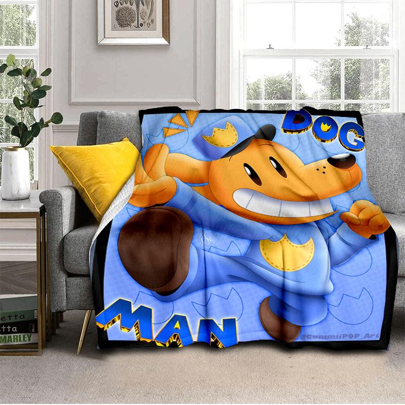 Dog Man And Friends Adventure Blanket Suitable for Sofas, Beds, Offices, And Camping - Perfect Gift for Halloween Christmas