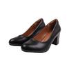 Womens/Ladies Extra Wide Medium Block Heel Court Shoes