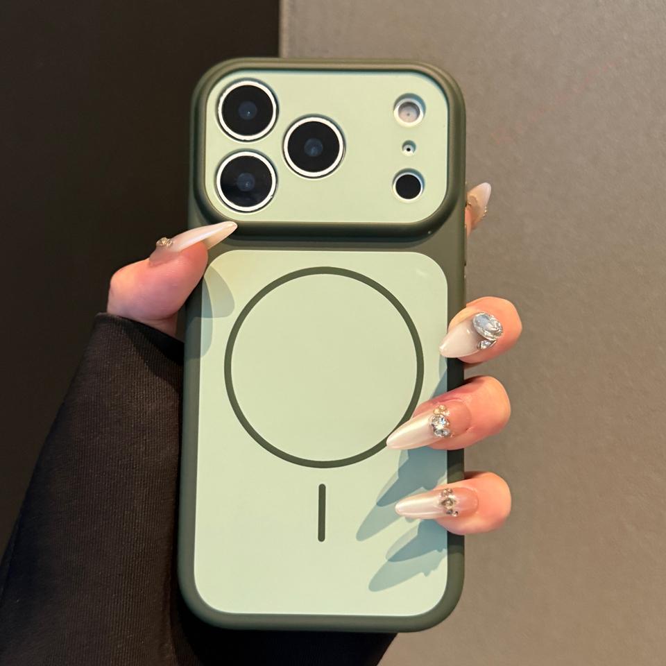 Официальный магнитный чехол для телефона для iPhone 17 Air 13 11 12 14 15 16 Pro Max Plus Magsafe Большое окно Защитная крышка для беспроводной зарядки