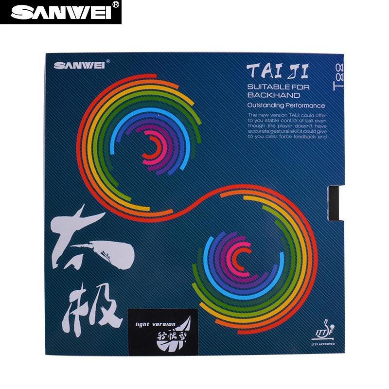 SANWEI TAIJI PLUS/LINHT VERSION Накладка для настольного тенниса Одобренная ITTF 40+ Накладка для настольного тенниса (Полулипкий) Пинг-понг резиновый