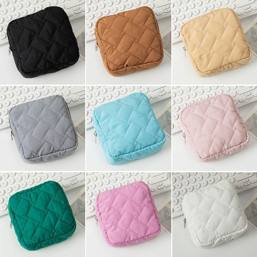 Дорожный органайзер, косметичка, однотонная гигиеническая прокладка, сумка для тампонов, наушники, сумка для монет, помада