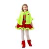 Christmas costumes children's geeks green hair monster grinch cape dress Santa Claus children's clothing Christmas party