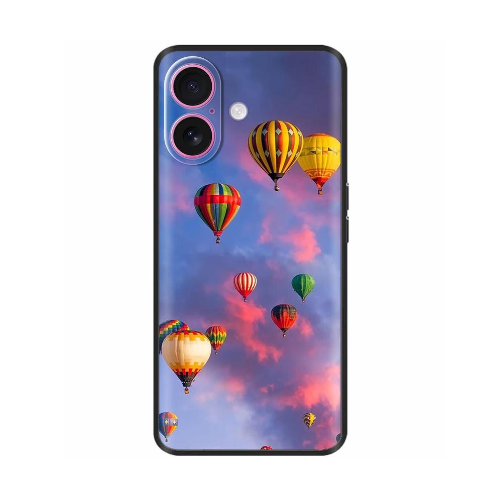 Для iPhone 16 Чехол 16 Pro Силиконовый ТПУ Черный Матовый Чехол для Телефона Для Apple iPhone 16 Pro Max Чехол-Бампер для iPhone16 Plus