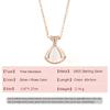 European S925 Sterling Silver Skirt Necklace Aaa Cz Fritillary Simple Rose Color Pendant For Women Birthday Gift Jewelry +Box