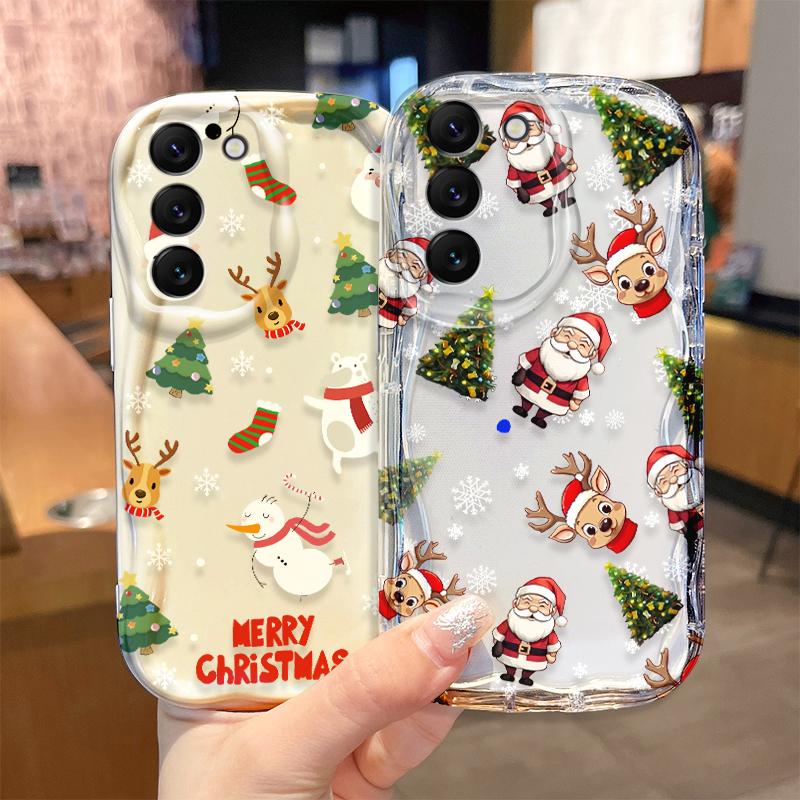 Чехол на телефон 'Санта Клаус' для Samsung Galaxy A50 A35 A34 A33 A32 A24 A23 A22 A13 A12 M55 M54 M35 M14 Защитная накладка