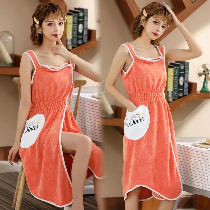 Женский мягкий микрофибровый халат - Впитывающий и приятный к коже для дома, ванной комнаты и сауны