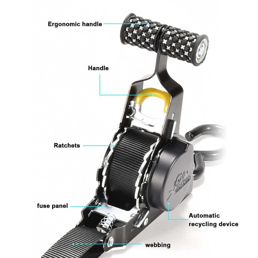 Retractable Auto Ratchet Belts Automatic Rewinding Bundle Tape 680kg Load Capacity SelfRetracting
