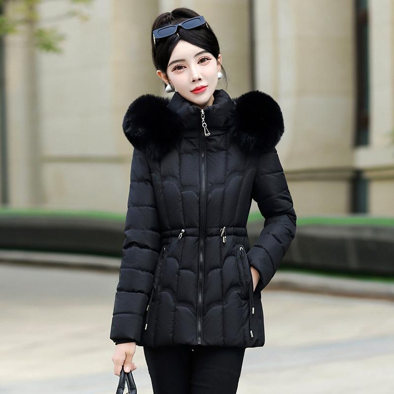 Winter Down Jacket Women Parkas Fashion Warm Cotton Padded Coat Ladies Short Overcoat Hooded Overwear