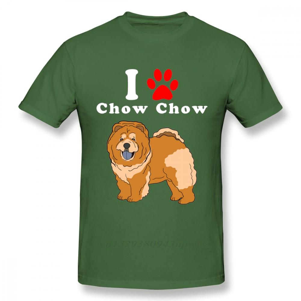 Round Neck I Love My Chow Chow In The Year Of The Dog Adopt Rescue Dog Lover Mom Or Dad Save Abandoned Pet Dot t shirt