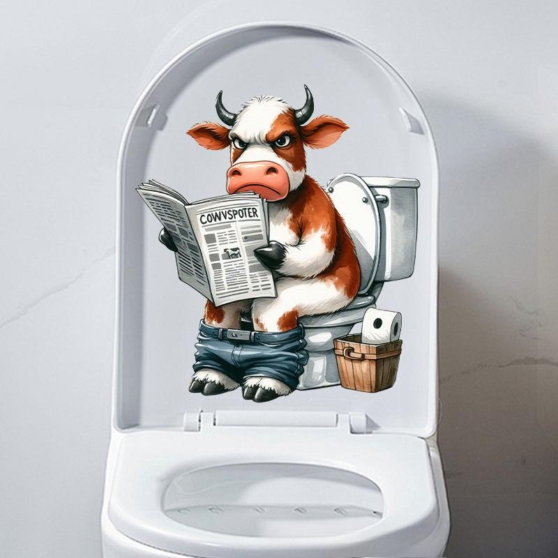 1 шт. Забавные наклейки на сиденье унитаза из ПВХ с животными Обезьяна Зебра Жираф Декали Водонепроницаемый Декор для стен ванной комнаты и двери Креативные съемные наклейки