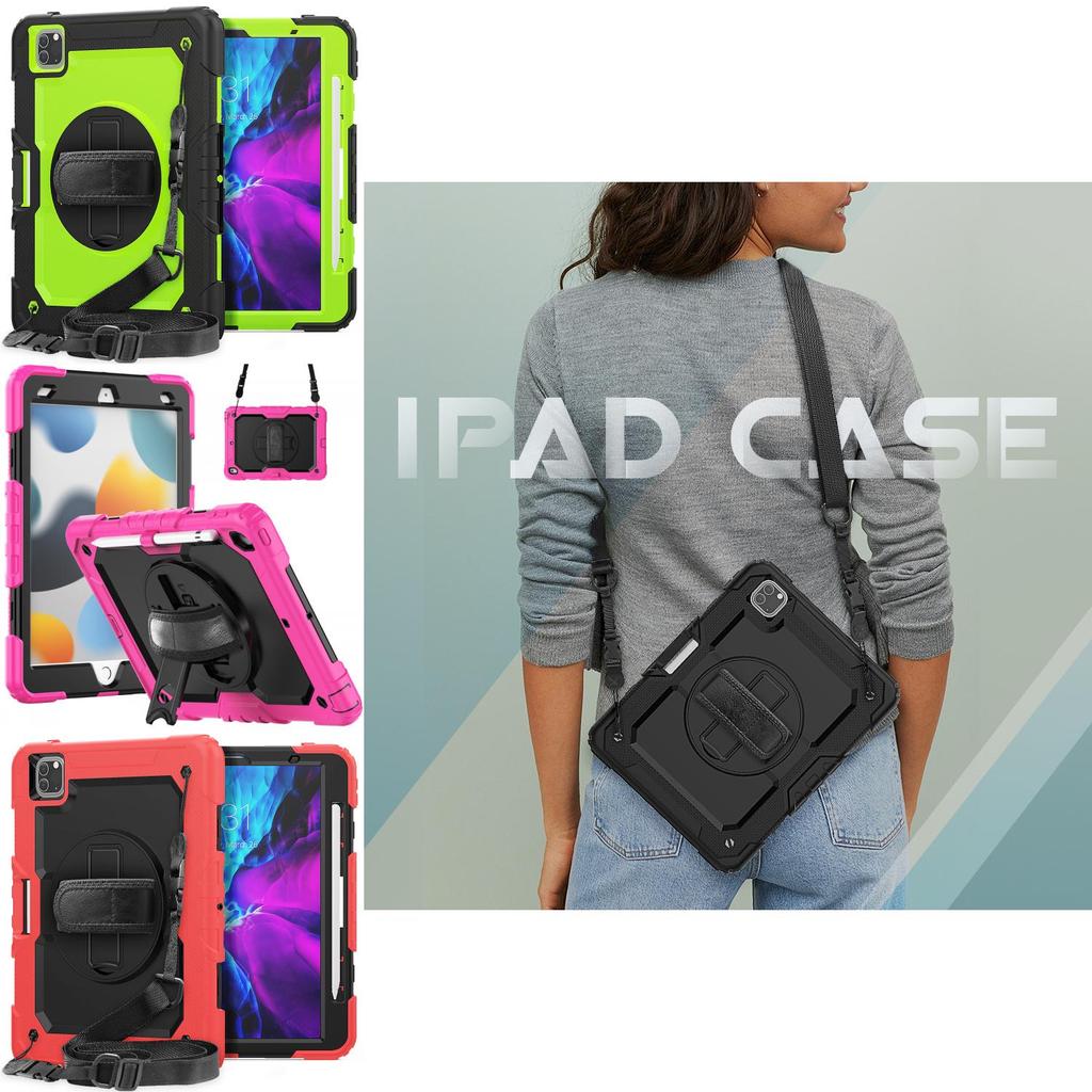 For Ipad Air 11 Silicone Shockproof Case With Rotating Pc Stand For Protective Cover