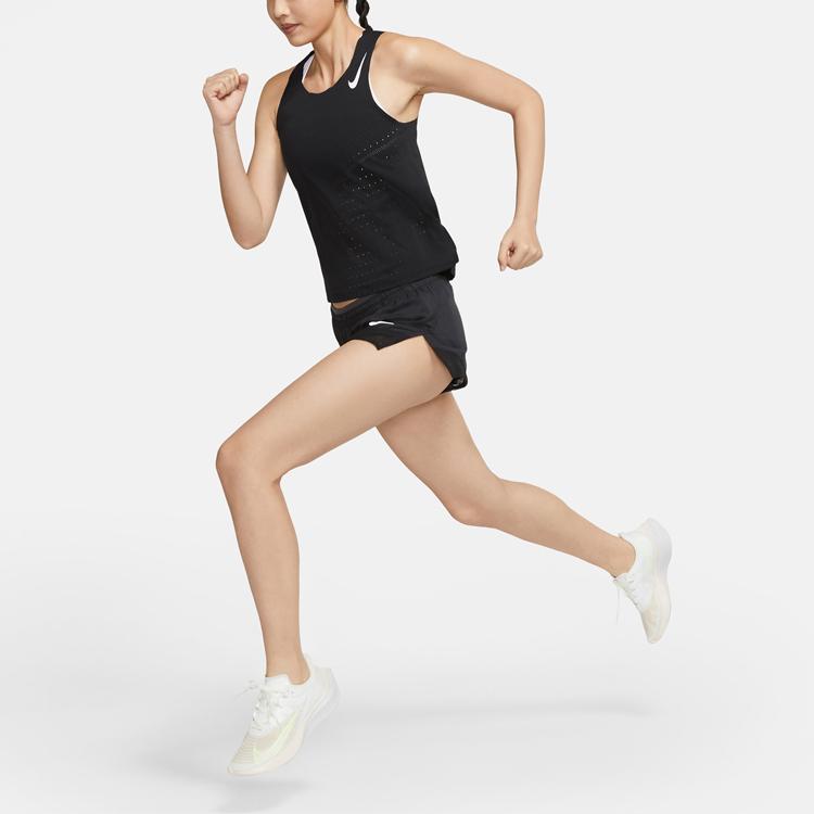 Nike Женские черные майки для бега с умеренной поддержкой и дизайном racerback CZ9386-010